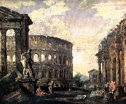 Giovanni Paolo Panini Ancient Roman Ruins oil on canvas
